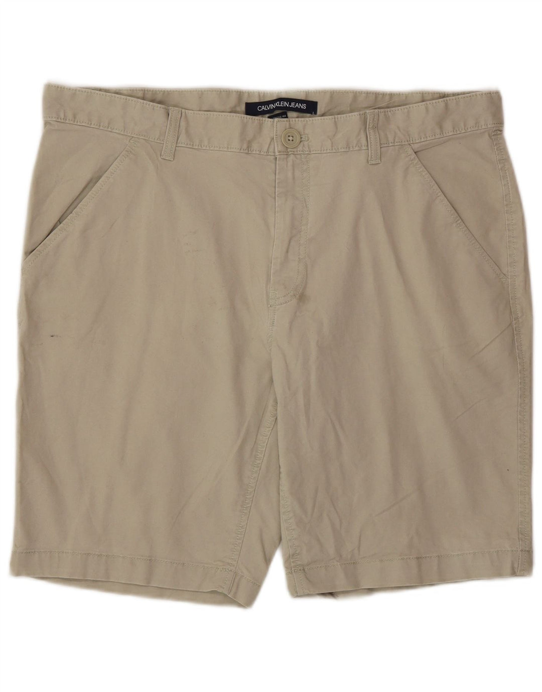 Calvin Klein Short Chino Homme W34 Grand Coton Beige