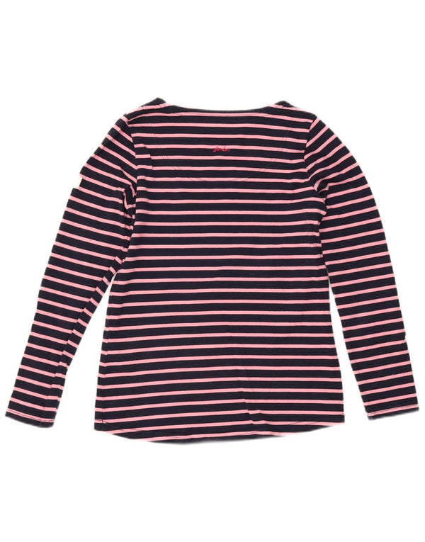 Joules Womens Top Manches Longues UK 8 Small Bleu Marine Rayé Coton