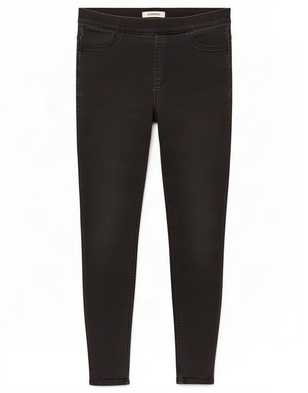 Marks & Spencer Jean Jegging Femme UK 12 Moyen W30 L26 Coton Noir