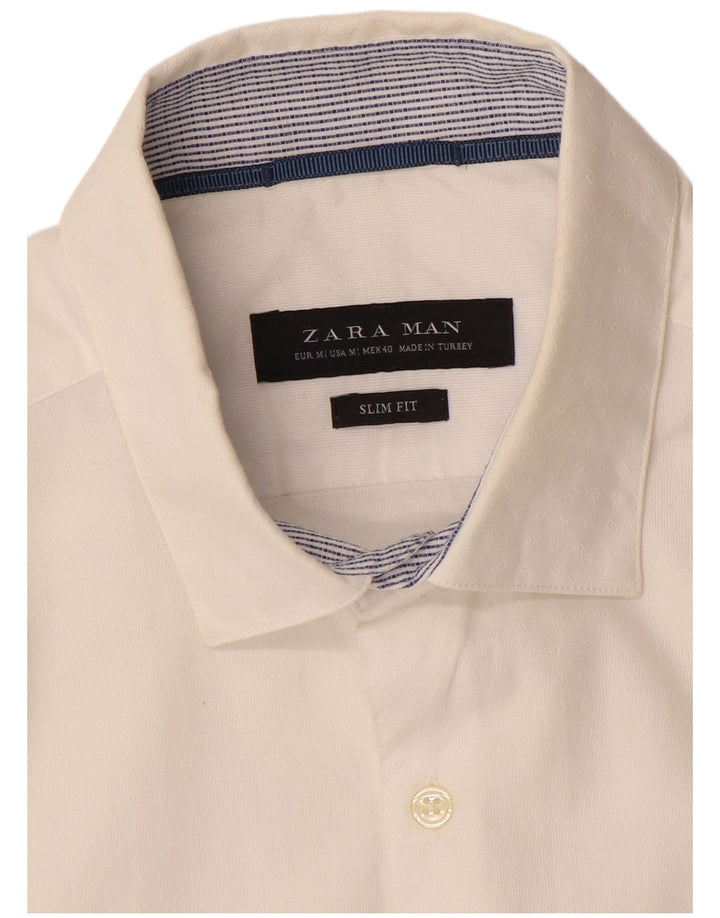 Zara Chemise Slim Fit Blanc Moyen Homme