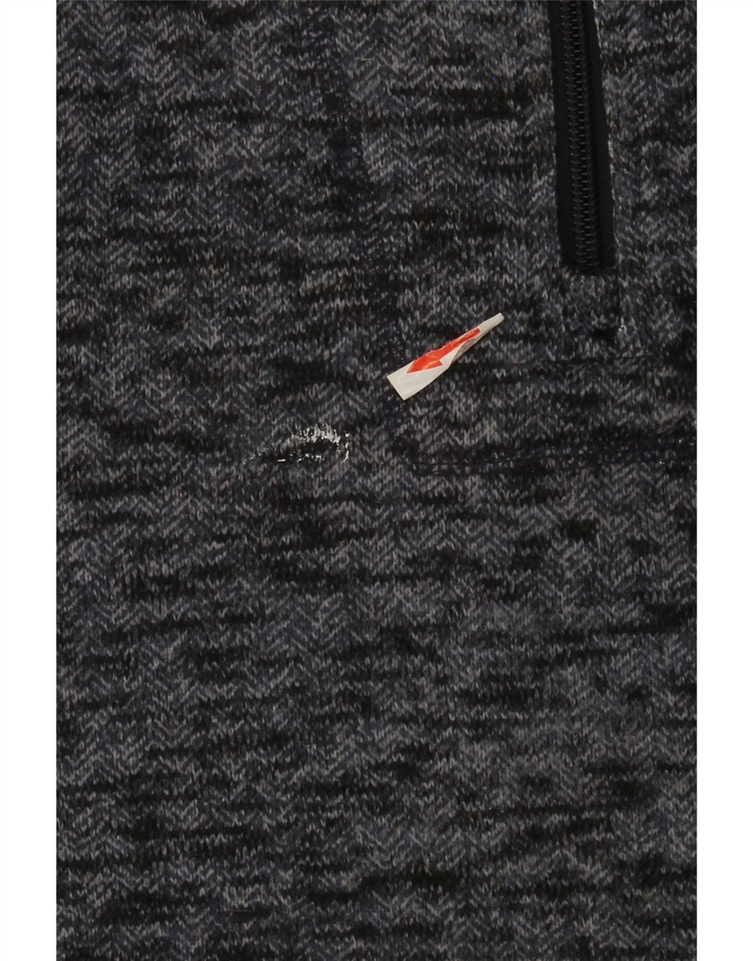 Weird Fish Sweat-shirt col zippé pour homme en polyester moucheté bleu moyen