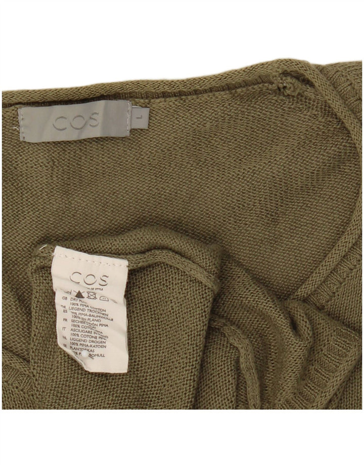 Cos Pull col rond homme grand coton kaki