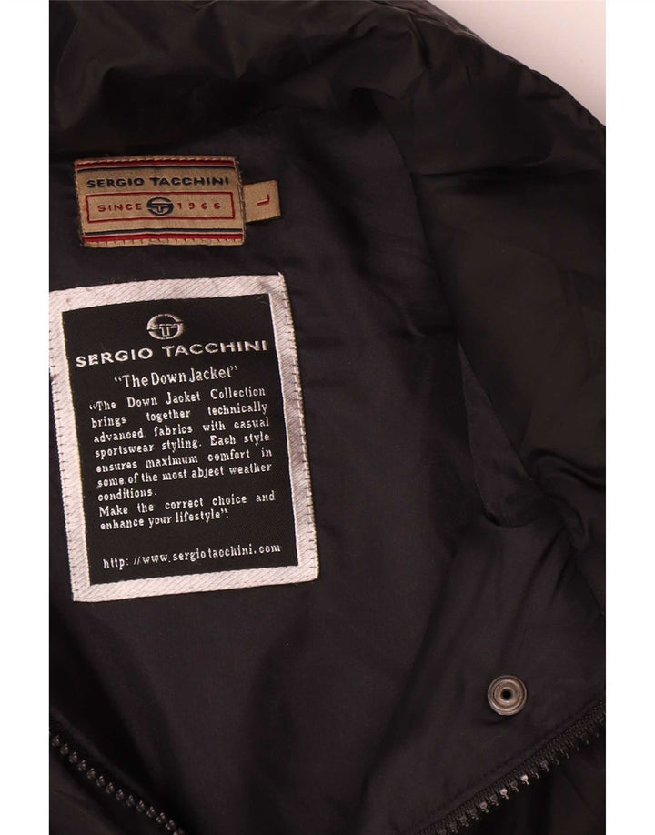 Sergio Tacchini Manteau rembourré surdimensionné pour femme UK 16 Large Noir Polyester