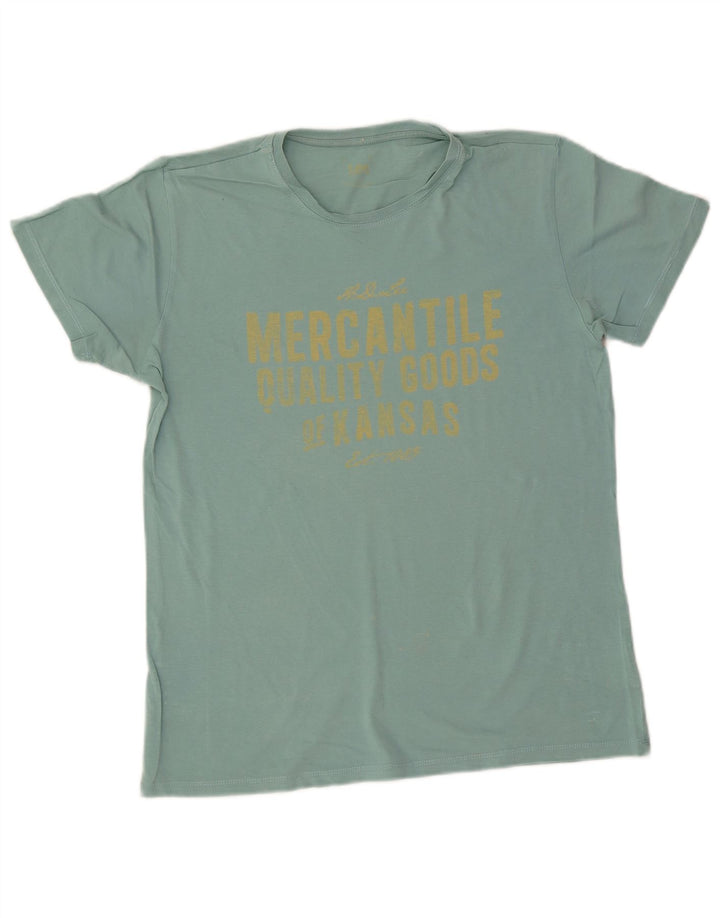 Lee T-Shirt Graphique Homme Turquoise Moyen Coton