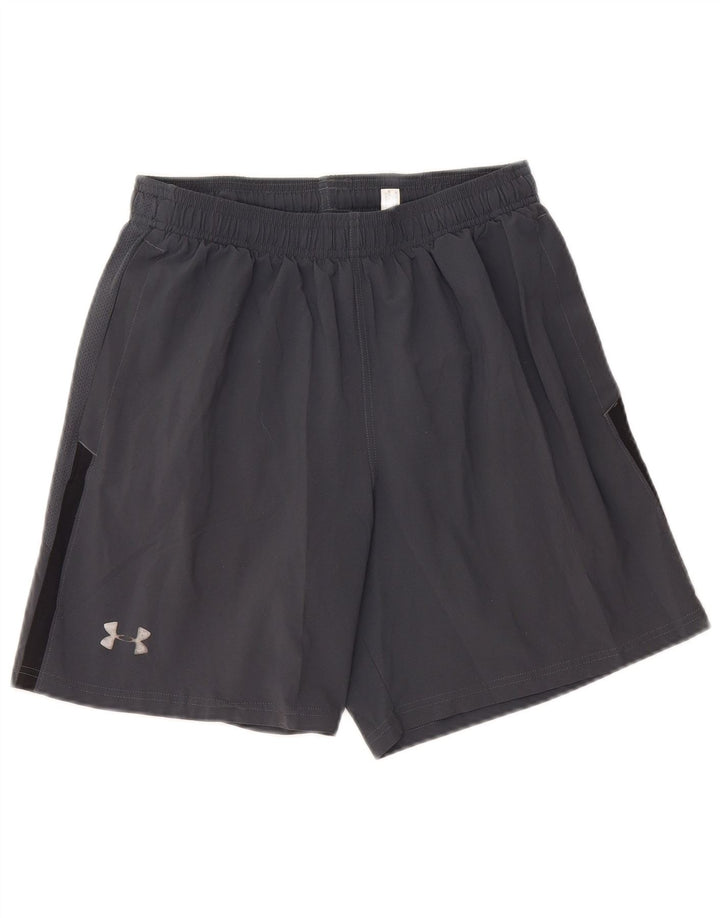 UNDER ARMOUR Short de Sport Heat Gear Homme Gris Moyen Colourblock