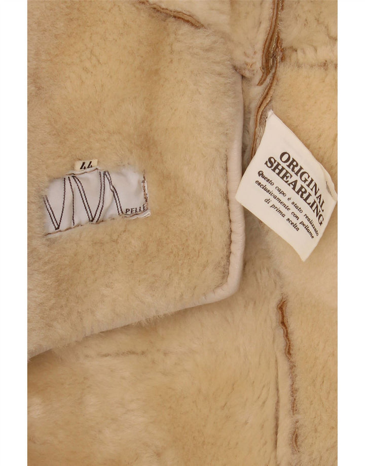 Manteau oversize en shearling pour femmes vintage IT 44 Marron Moyen Shearling