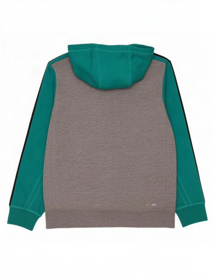 Adidas Pull à capuche zippé Climalite pour homme Petit polyester color block gris