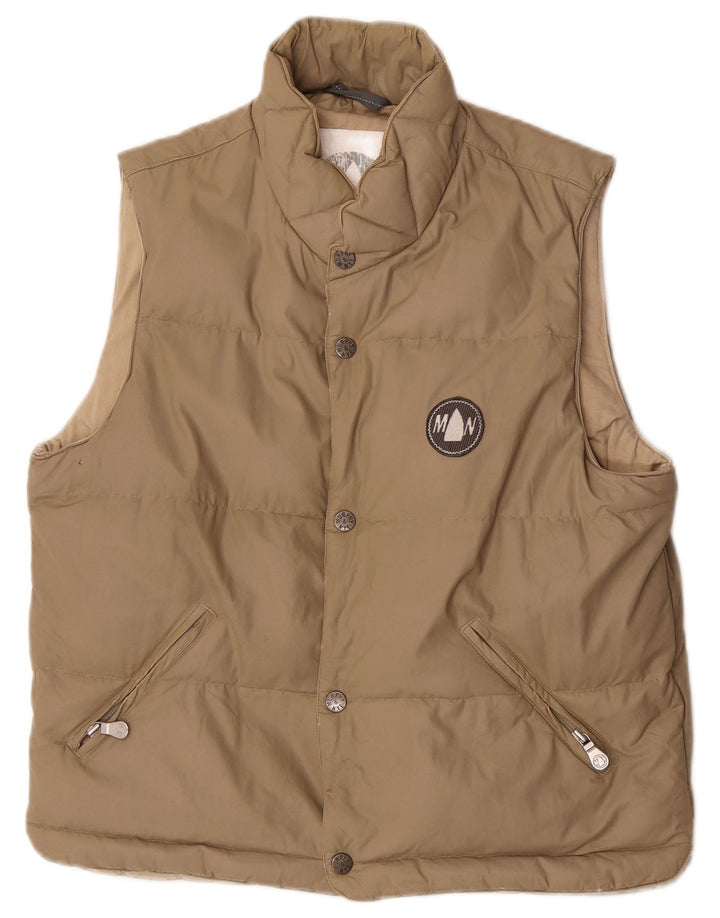 Murphy & Nye Gilet rembourré pour homme UK 36 Petit nylon beige