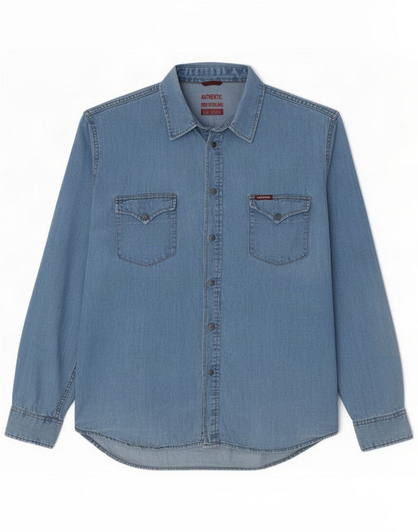 Carrera Chemise en Jean Regular Fit XL Bleu Coton