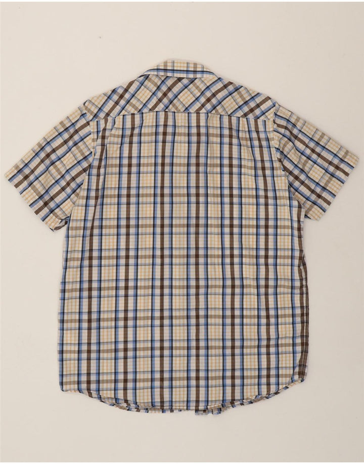 BEN SHERMAN Chemise à manches courtes pour homme en coton à grands carreaux multicolores