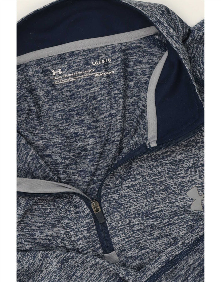 Under Armour Haut de Survêtement Heat Gear Pull Homme Grand Bleu Moucheté