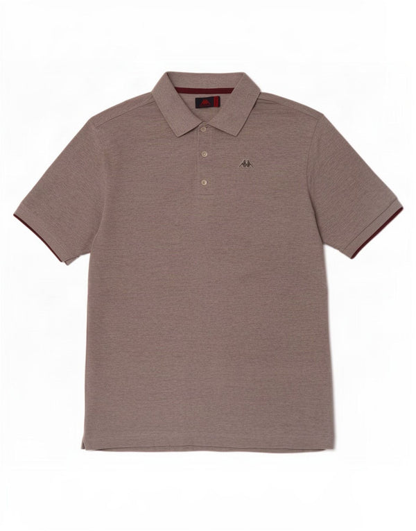 Kappa Mens Polo Shirt Medium Grey Flecked Cotton