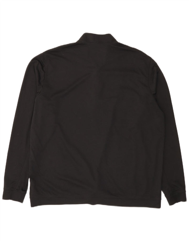 Adidas Sweat-shirt à col zippé pour homme 2XL Noir Polyester