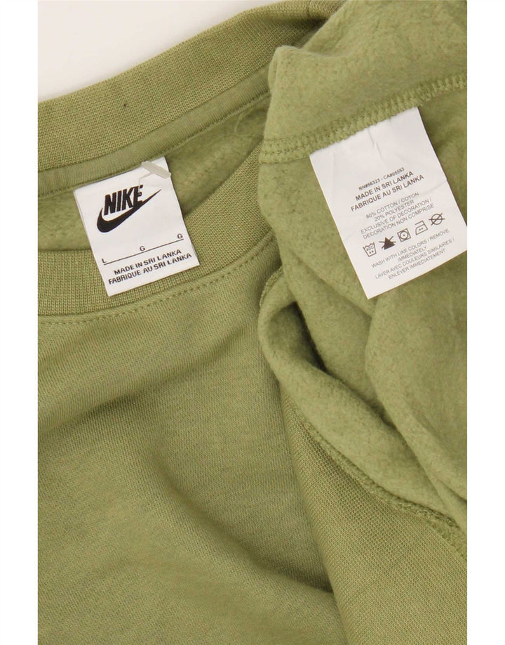 Nike Sweat-shirt pour homme en coton kaki Taille L
