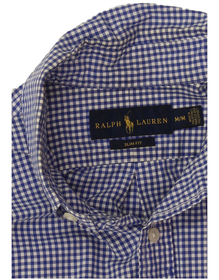 Ralph Lauren Chemise Slim Fit Homme Bleu Moyen Vichy Coton