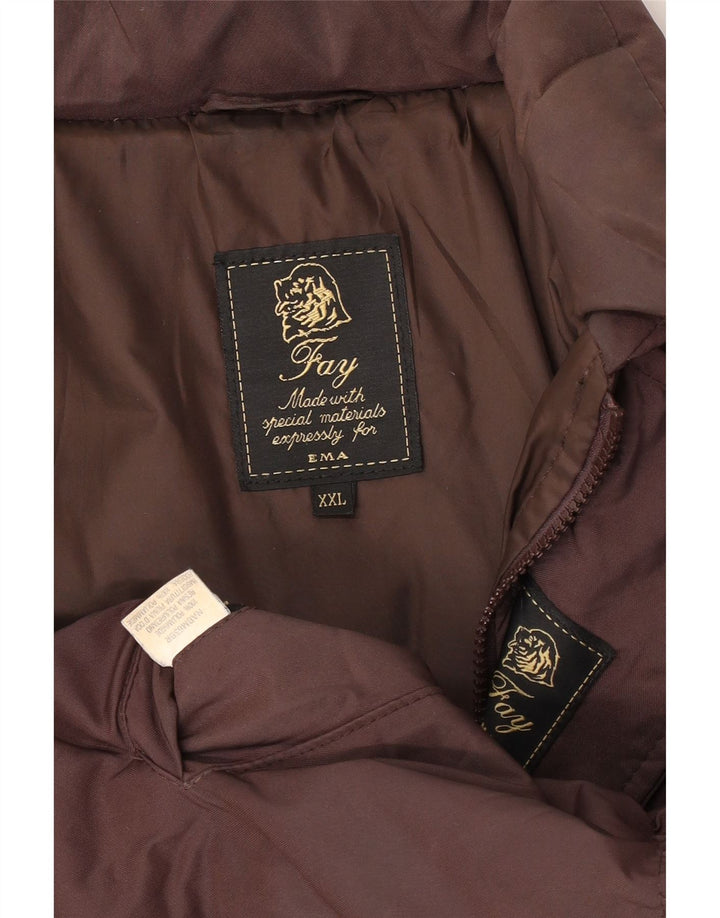 Fay Veste matelassée pour femme UK 44 2XL Marron Polyamide