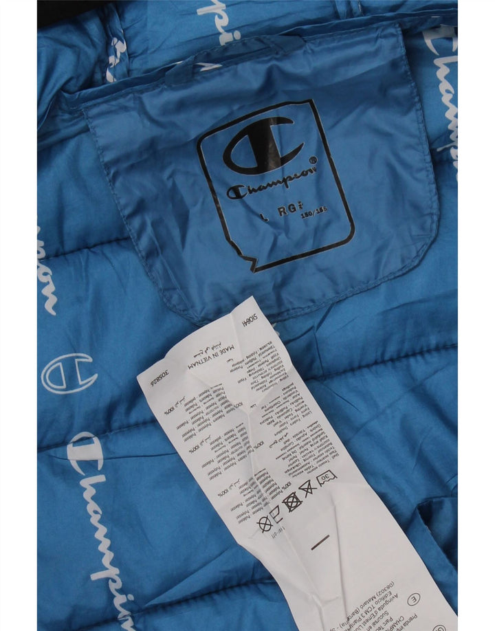 CHAMPION Veste matelassée à capuche pour garçons 11-12 ans Grand Bleu Polyester