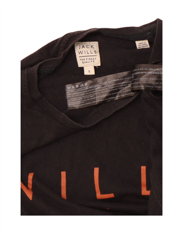 JACK WILLS T-Shirt Graphique Homme Petit Noir Coton