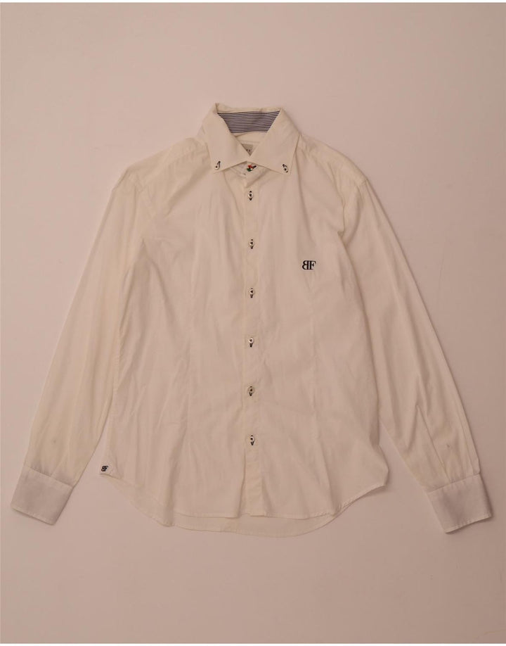 BELFE Chemise Homme Coton Blanc Moyen