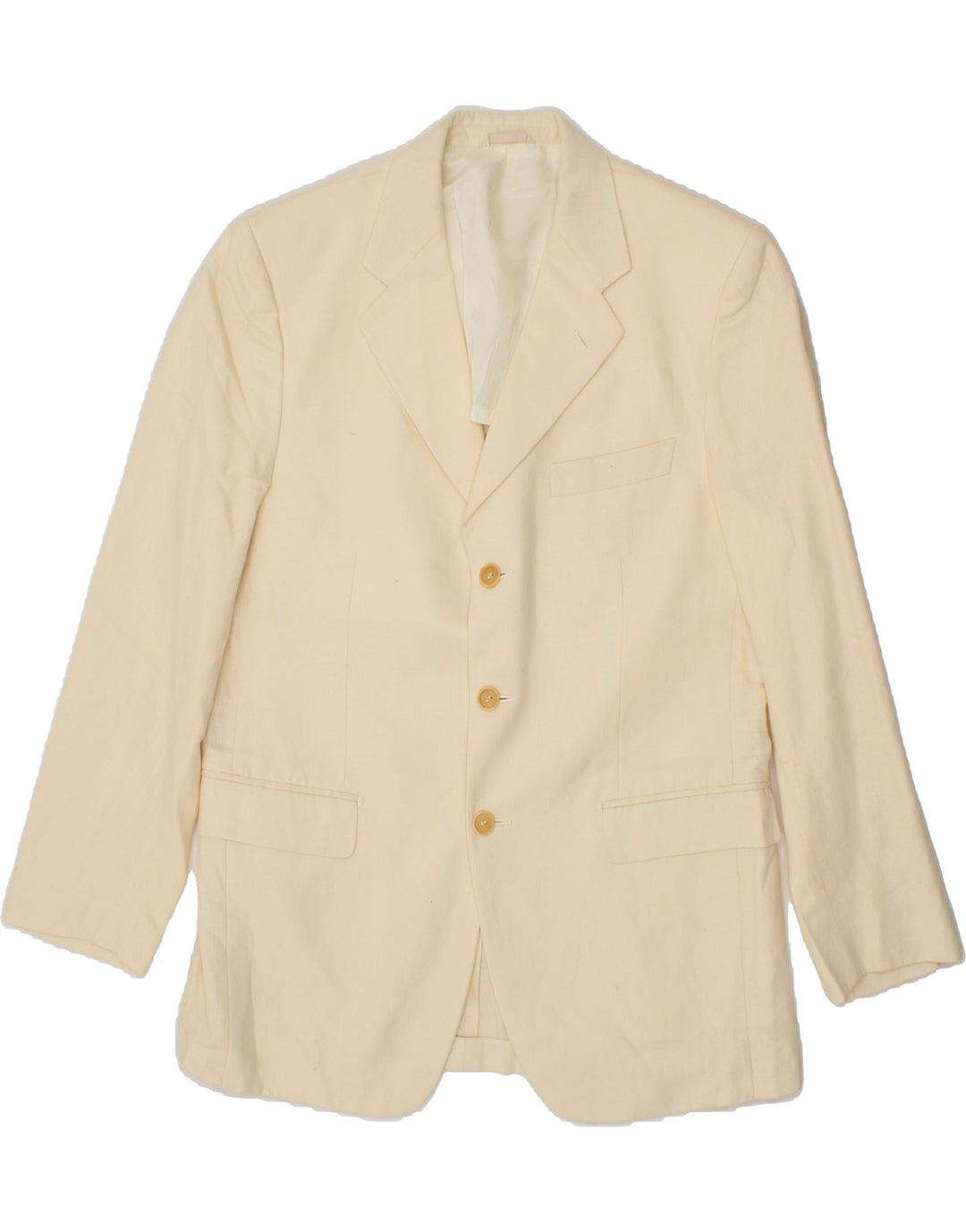 PIERRE CARDIN Veste Blazer 3 Boutons Homme IT 50 Grand Lin Beige