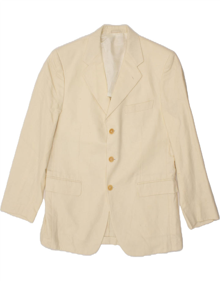 PIERRE CARDIN Veste Blazer 3 Boutons Homme IT 50 Grand Lin Beige