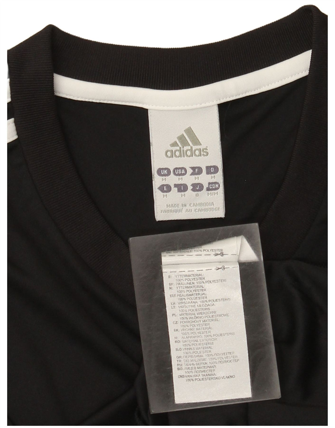 Adidas Hommes Climalite T-Shirt Top Noir Moyen Polyester