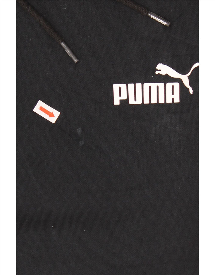 Puma Pull à capuche pour homme en coton noir moyen