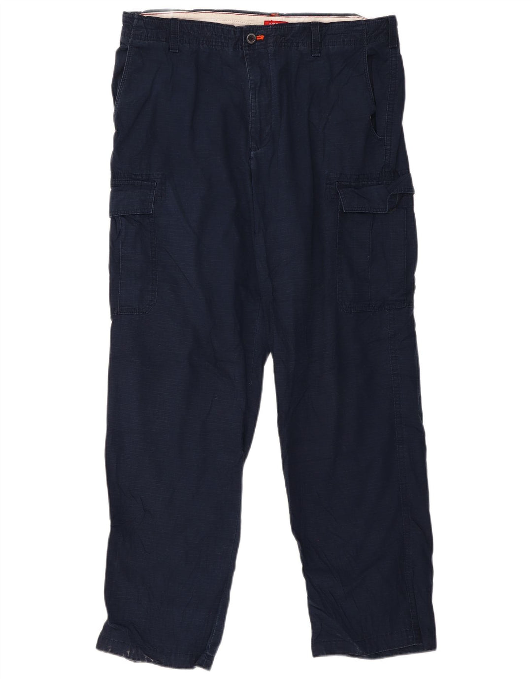 Izod Pantalon Cargo Droit Homme W36 L32 Bleu Marine Coton