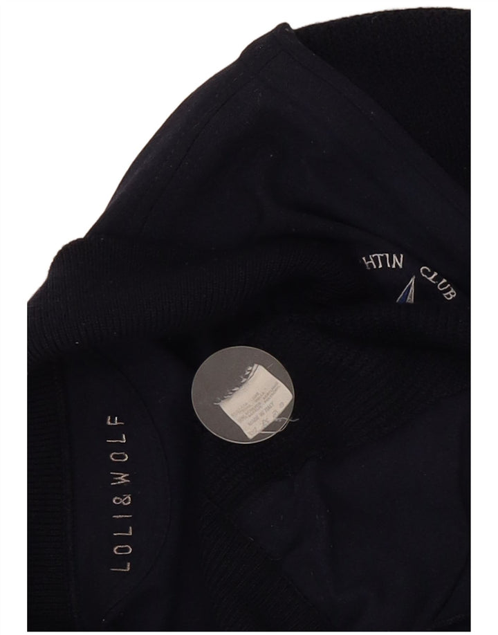 Loli Wolf Cardigan Yachting pour homme en laine color block bleu marine moyen