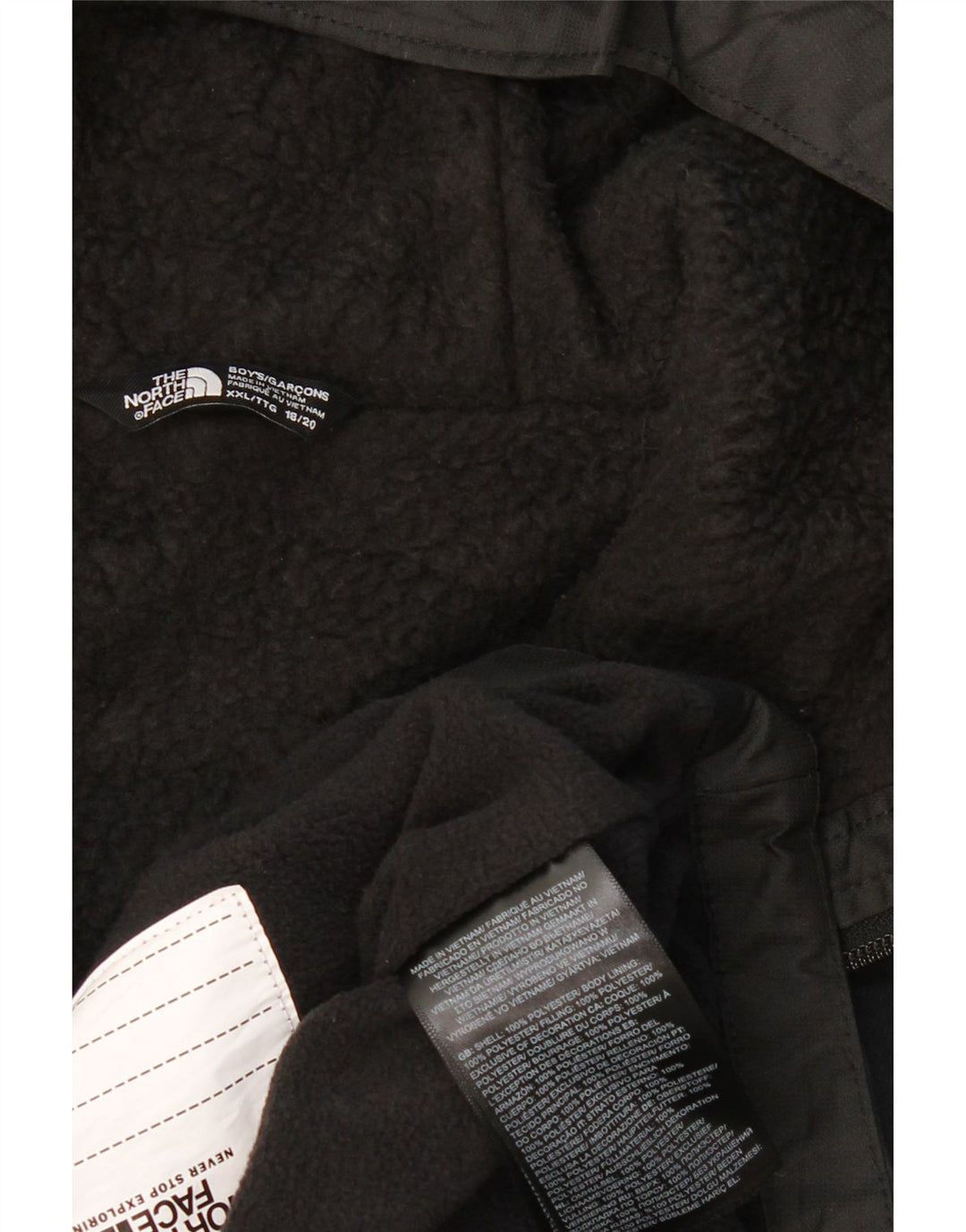 THE NORTH FACE Veste coupe-vent à capuche pour garçon 15-16 ans 2XL Noir