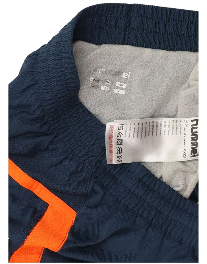 Hummel Short de Sport Graphique Homme Bleu Marine Moyen Polyester Colorblock