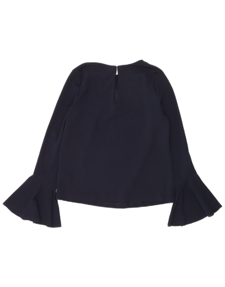 Warehouse Chemisier à manches longues pour femme UK 8 Small Bleu marine Polyester