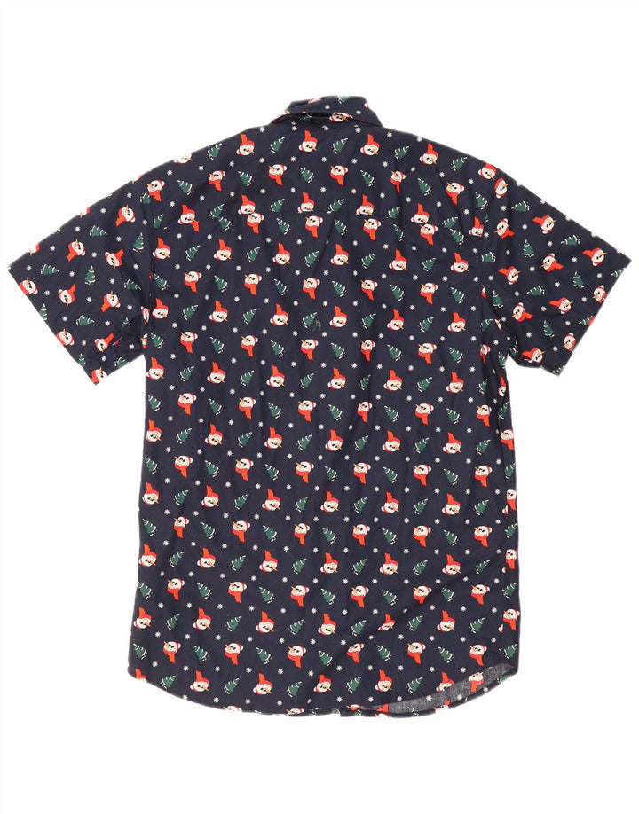 Jack & Jones Chemise à Motif Abstrait Petit Bleu Marine Noël