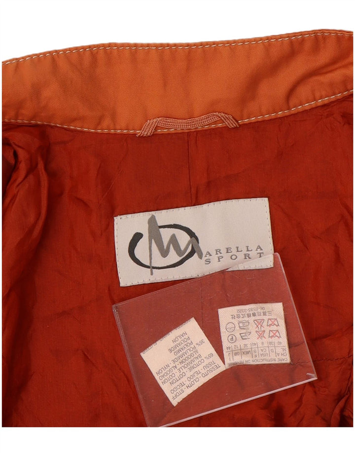 Marella Veste Bomber Femme UK 12 Coton Orange Moyen