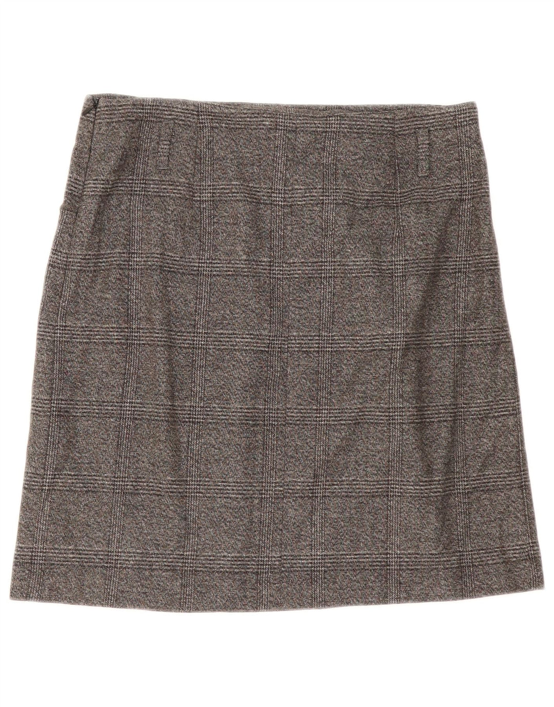 Zara Femme Jupe Droite Moyen W28 Gris Plaid Polyester