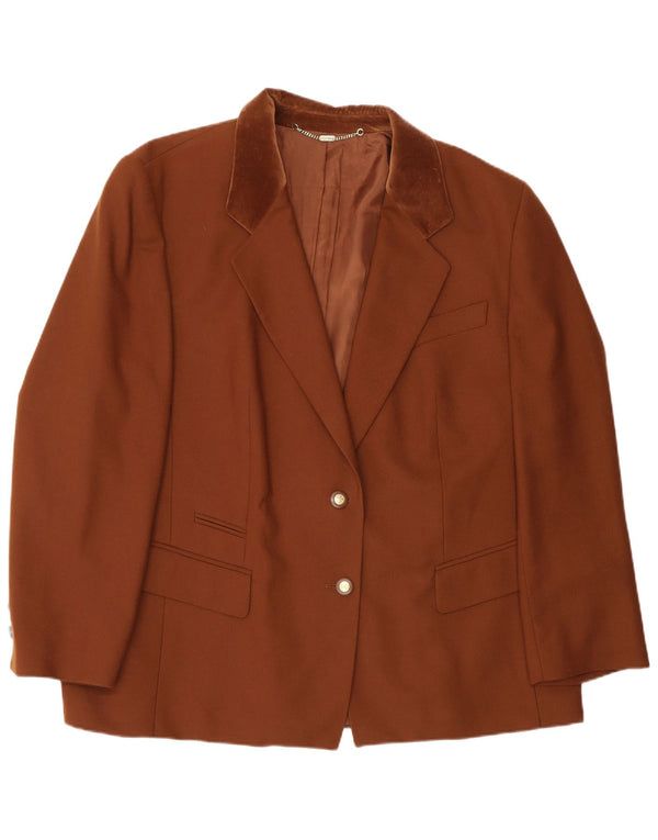 Basler Veste Blazer 2 Boutons Femme EU 48 2XL Marron Coton