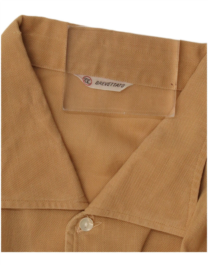 Chemise à manches courtes homme vintage XL Beige