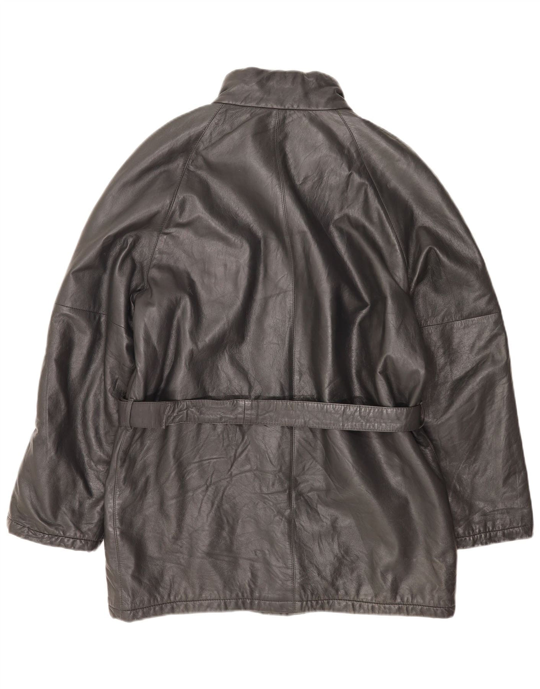 VINTAGE Veste en cuir homme IT 54 2XL Cuir noir