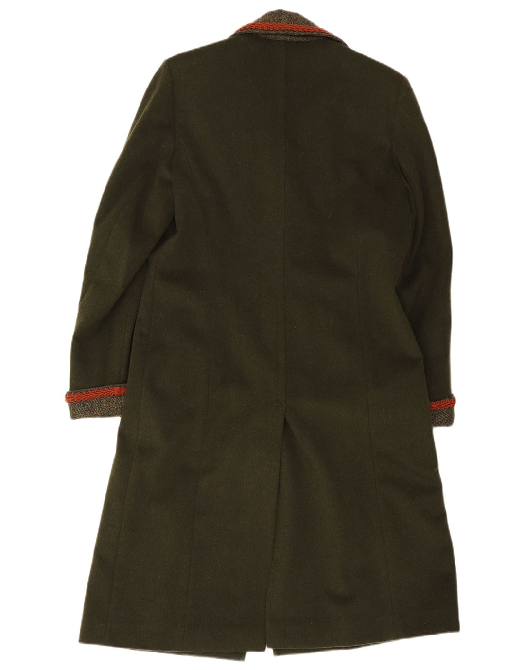 vintage Womens Overcoat UK 14 Moyen Vert Classique