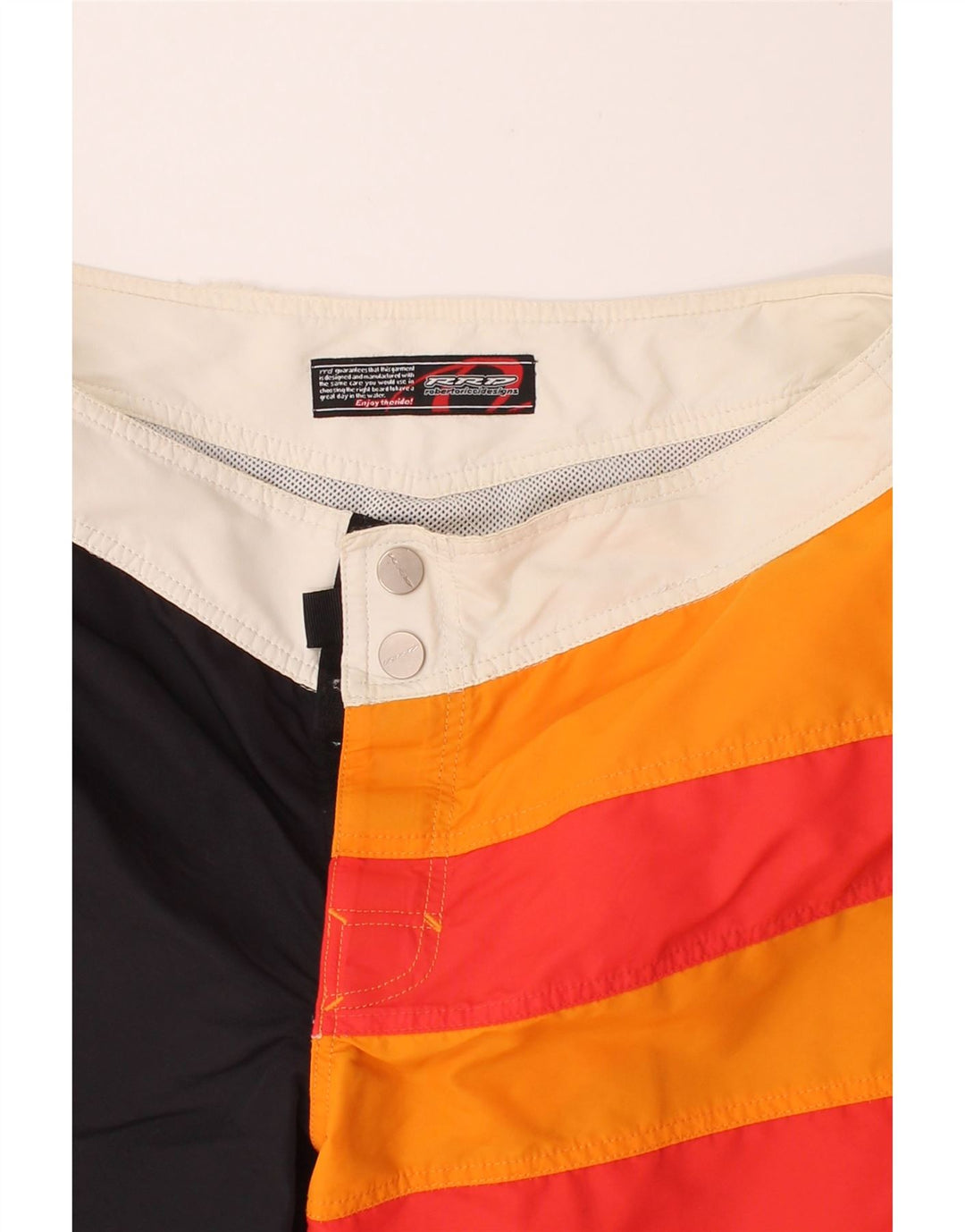 RRD Mens Graphic Swimming Shorts Large  Multicoloured Colourblock Vintage RRD and Second-Hand RRD from Messina Hembry 