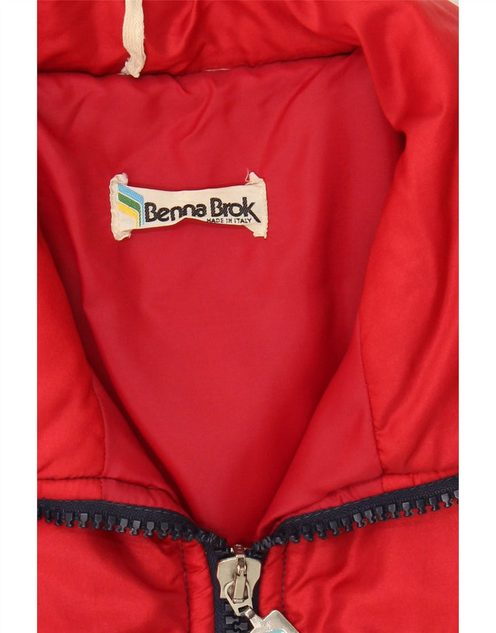 VINTAGE Veste rembourrée pour homme UK 40 Grand polyamide colorblock multicolore