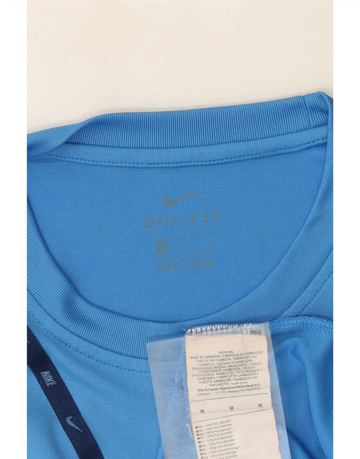 Nike Homme Dri Fit Graphic T-Shirt Haut Bleu Moyen Polyester