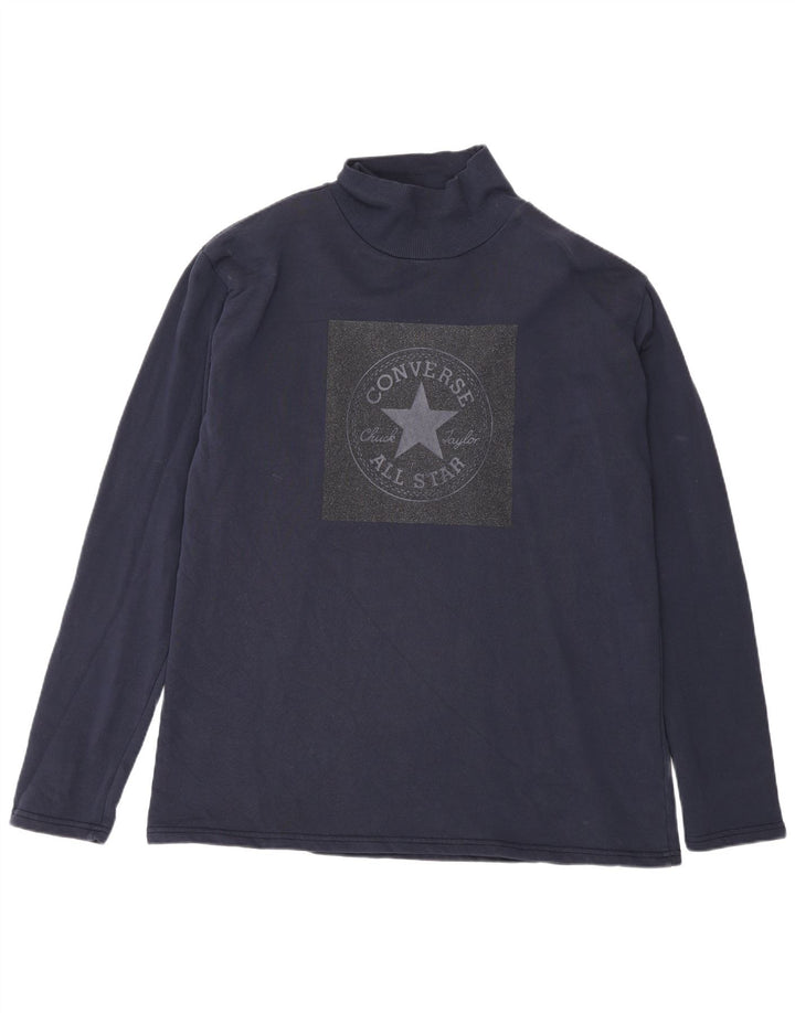 Converse Haut graphique à manches longues pour homme XL en coton bleu marine