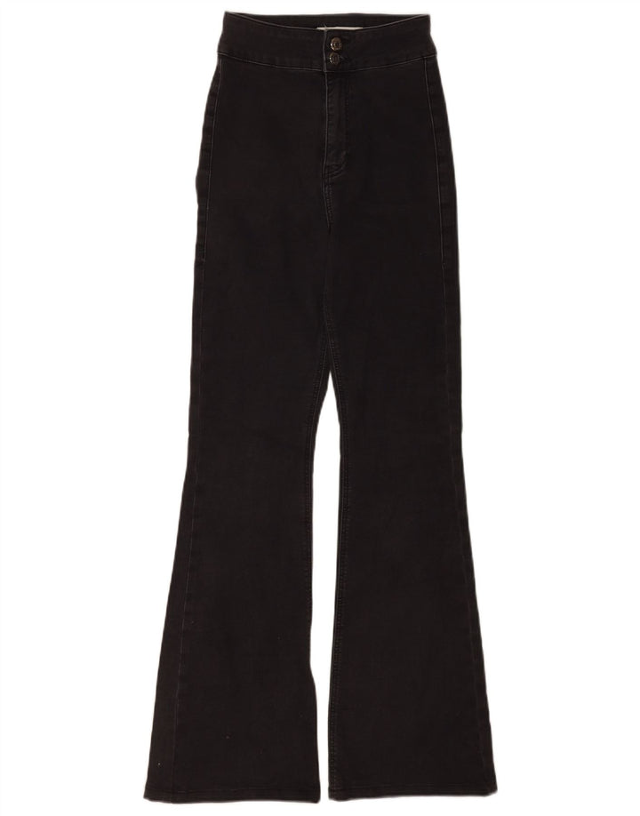 Topshop Jean évasé à trois bandes W26 L29 en coton noir pour femme