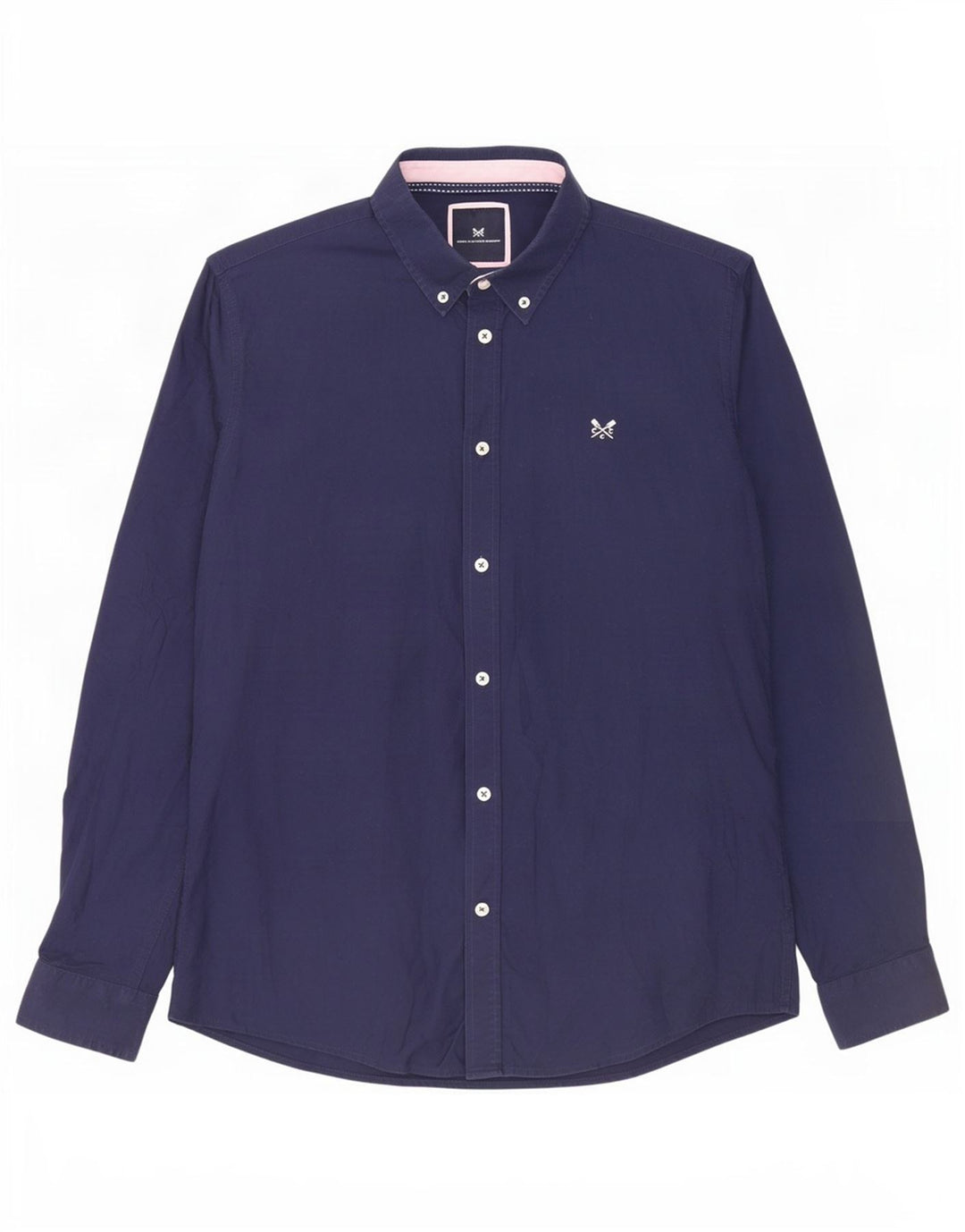 Crew Clothing Chemise Slim Fit Homme Bleu Marine Moyen Coton