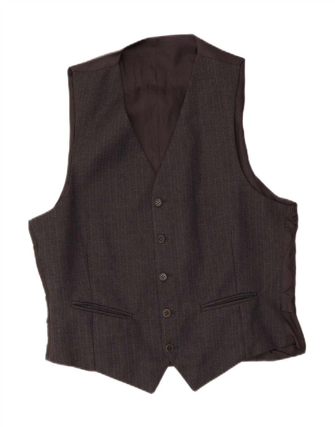 gilet homme vintage IT 52 Large Grey Pinstripe