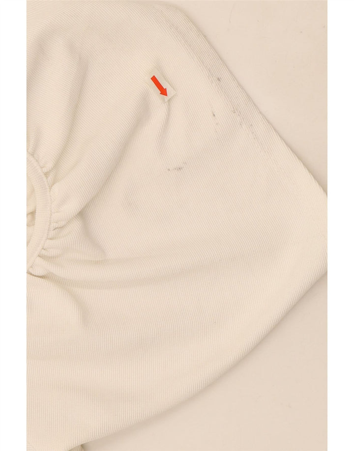 Zara Robe à épaules dénudées pour femme UK 10 Petit Blanc