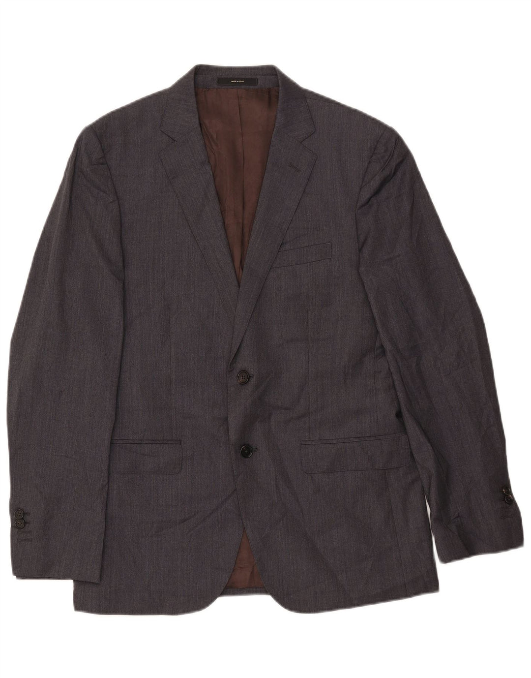 Massimo Dutti Veste Blazer 2 Boutons Homme EU 50 Laine Gris Moyen