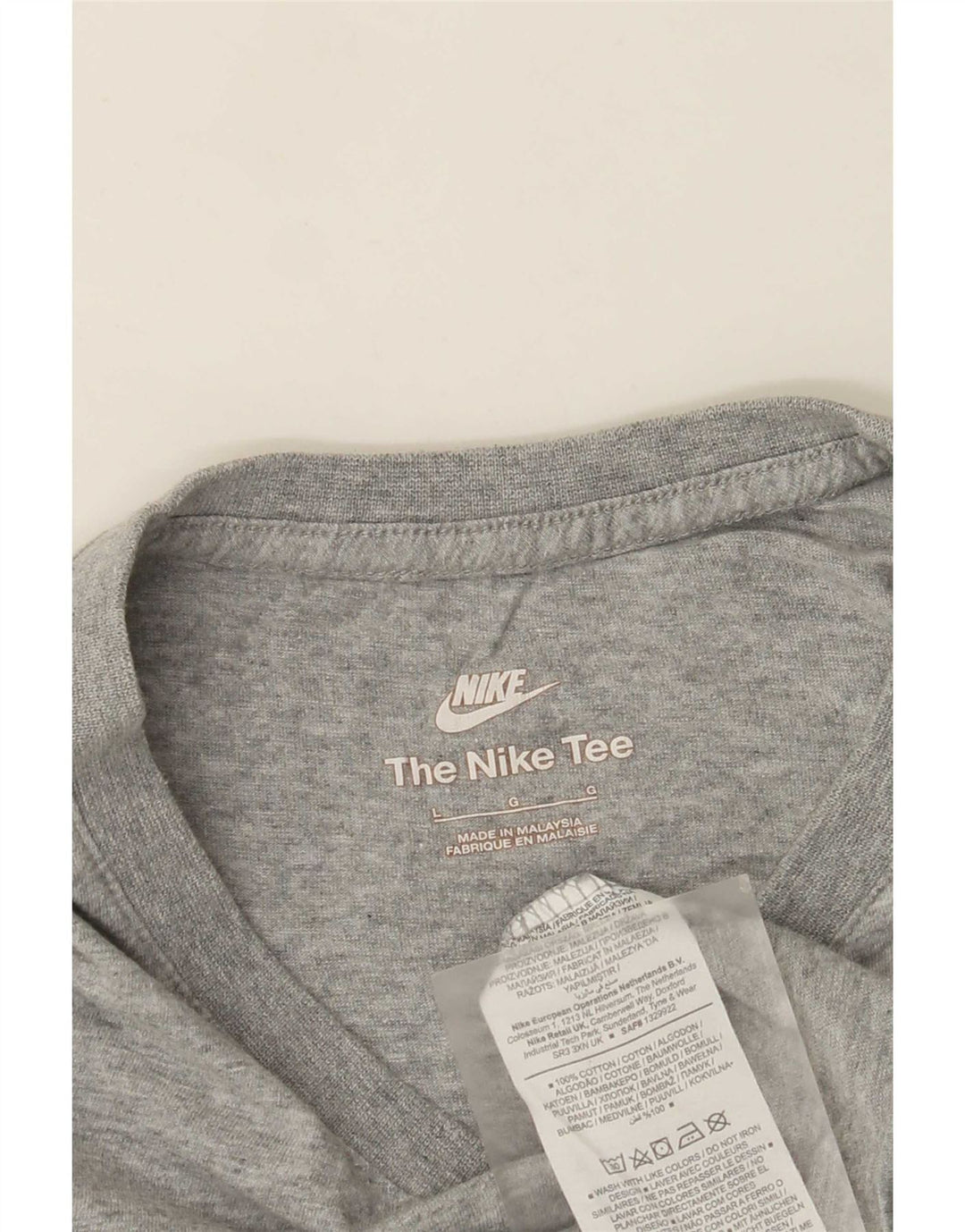 Nike T-Shirt Homme Grand Gris Coton