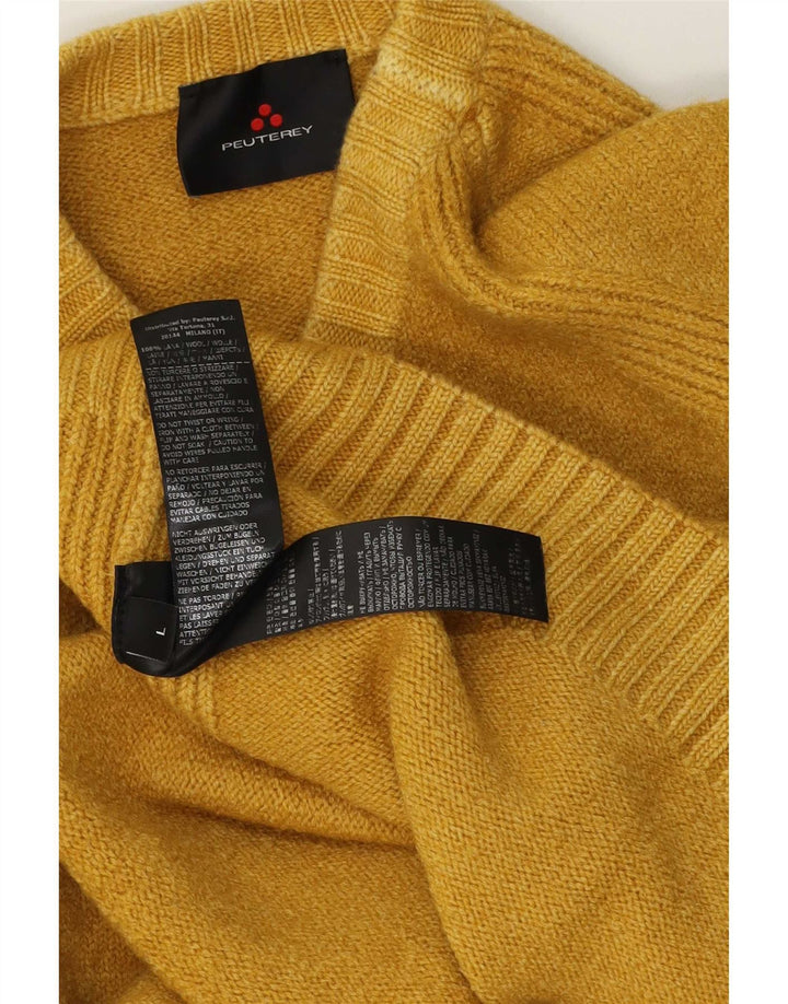 PEUTEREY Pull col rond homme grande laine jaune